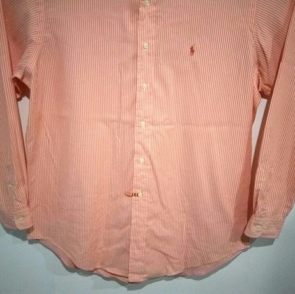 Ralph Lauren Yarmouth 16.5 36/37 Orange Shirt - Picture 5 of 8